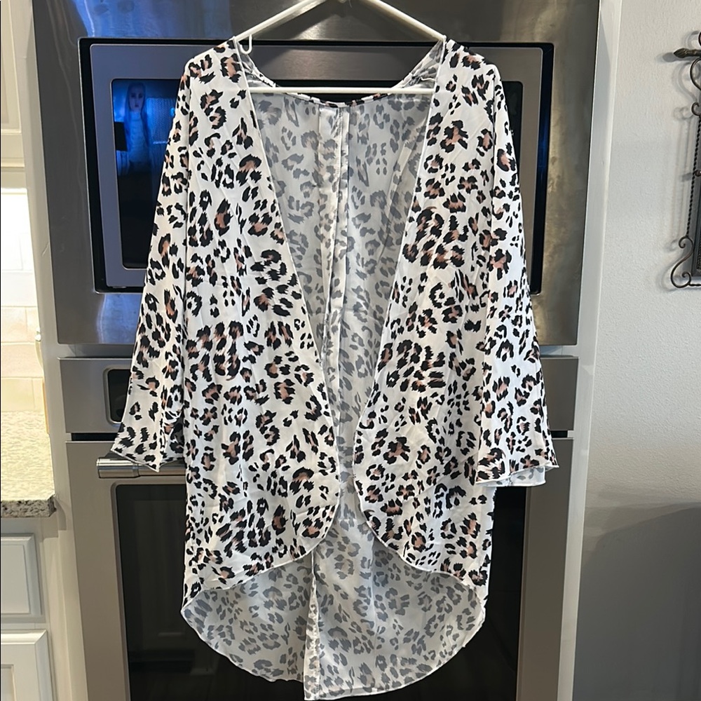 Leopard Print Kimono Cardigan